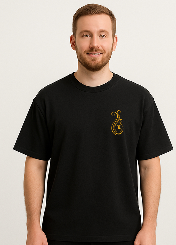 Gemini (Gemini themed Embroidered oversize t-shirt, unisex)