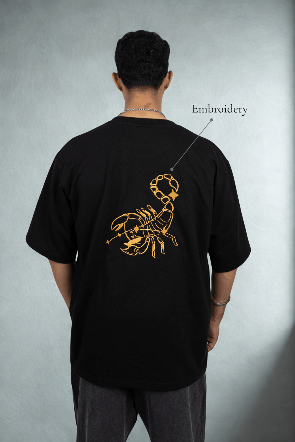 Scorpio (Scorpio themed Embroidered oversize t-shirt, unisex) - Albin FashionT-shirtAlbin Fashion