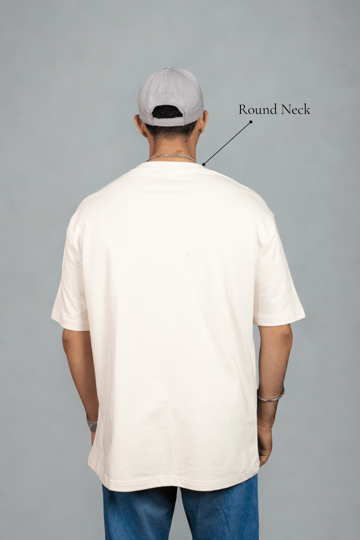 Echo Flame Embroidered Over Size Off White T-shirt (Unisex) - Albin FashionT-shirtAlbin Fashion