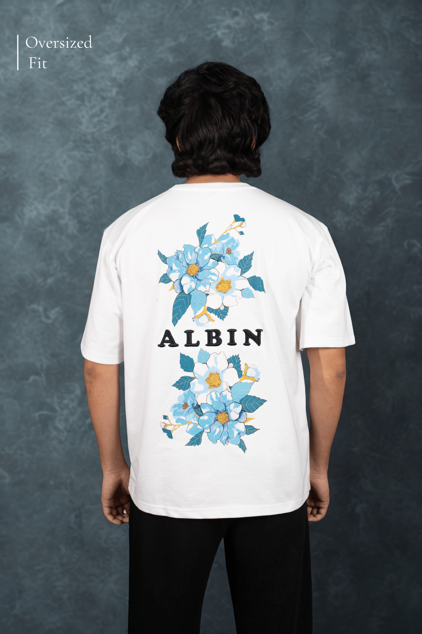 In Bloom Embroidered Over Size White T-shirt (Unisex) - Albin FashionT-shirtAlbin Fashion
