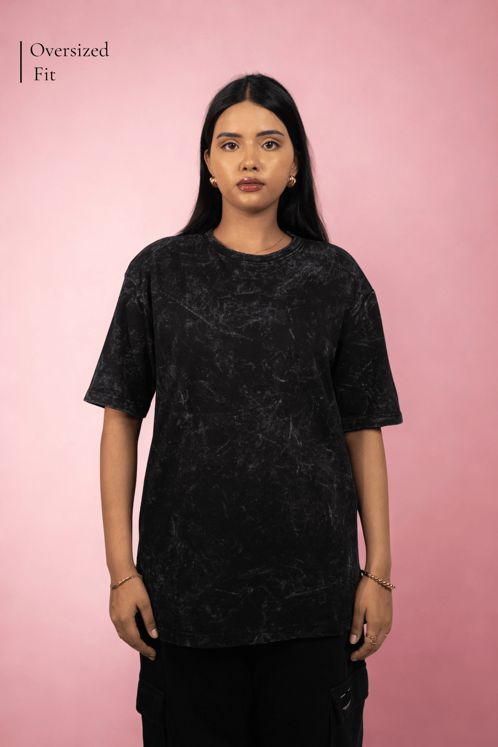 Acid Wash Embroidered Over Size T-shirt (Unisex) - Albin FashionT-shirtAlbin Fashion