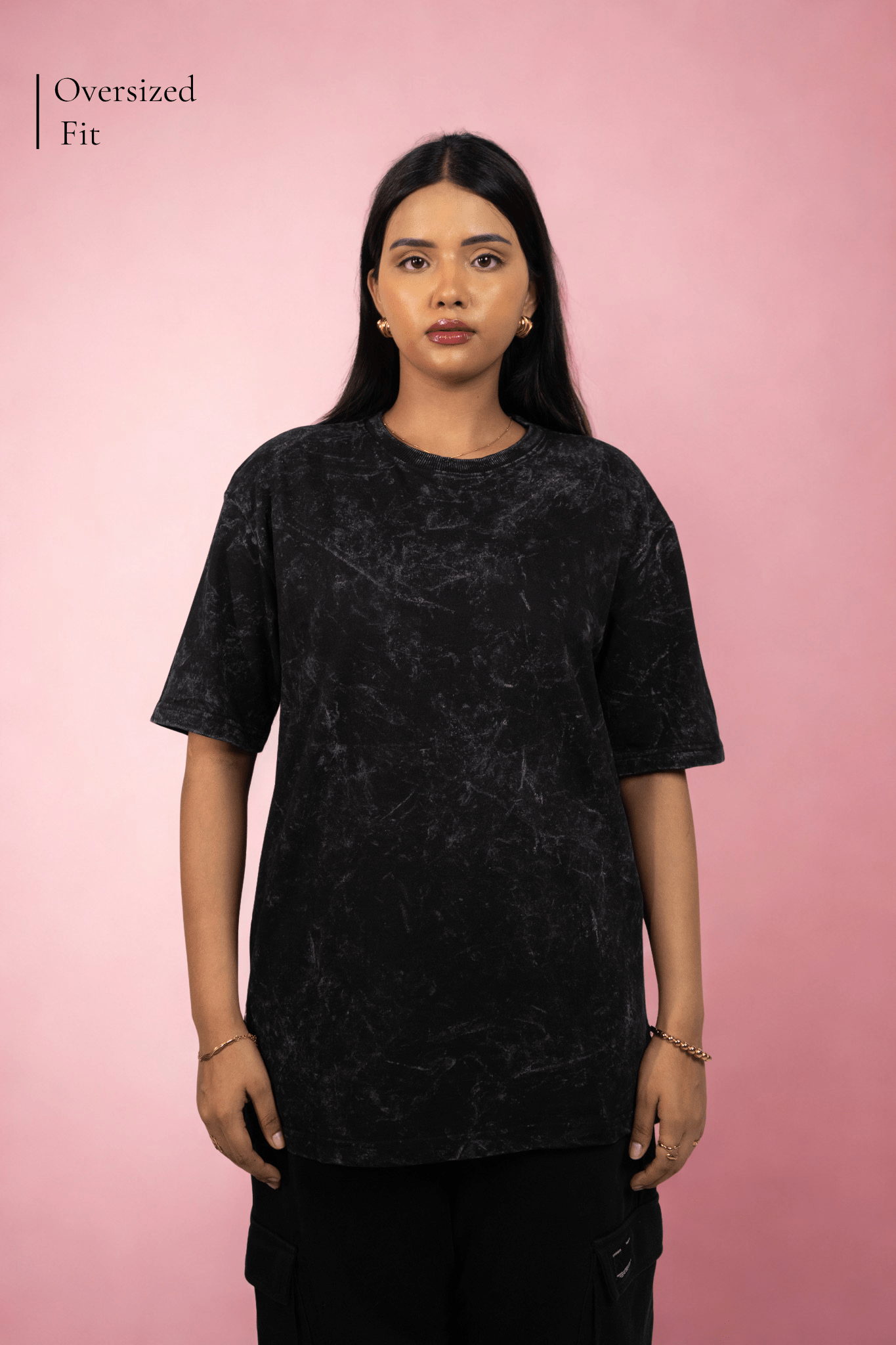 Acid Wash Embroidered Over Size T-shirt (Unisex) - Albin FashionT-shirtAlbin Fashion