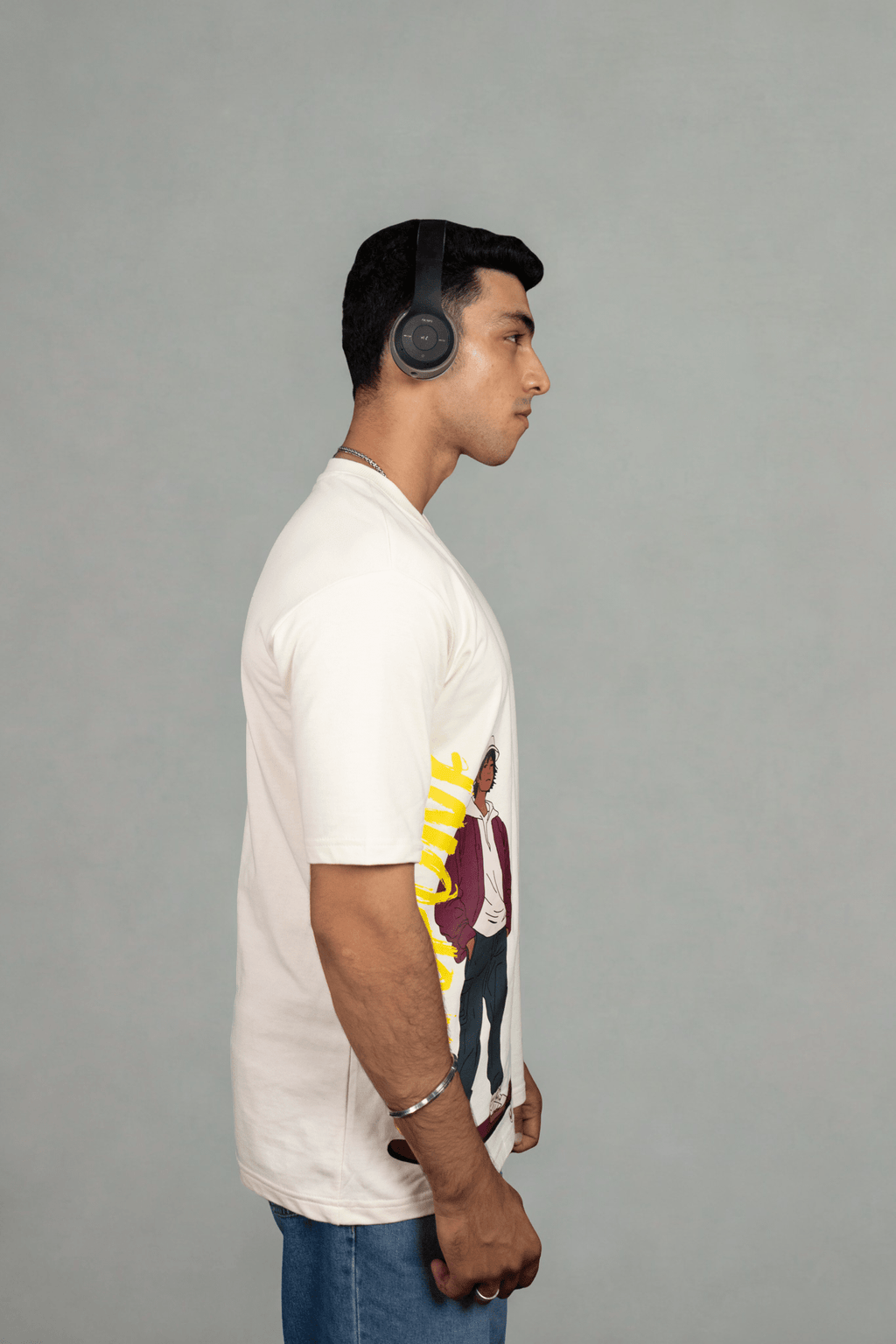 Skate Punk Embroidered Over Size Off White T-shirt (Unisex) - Albin FashionT-shirtAlbin Fashion