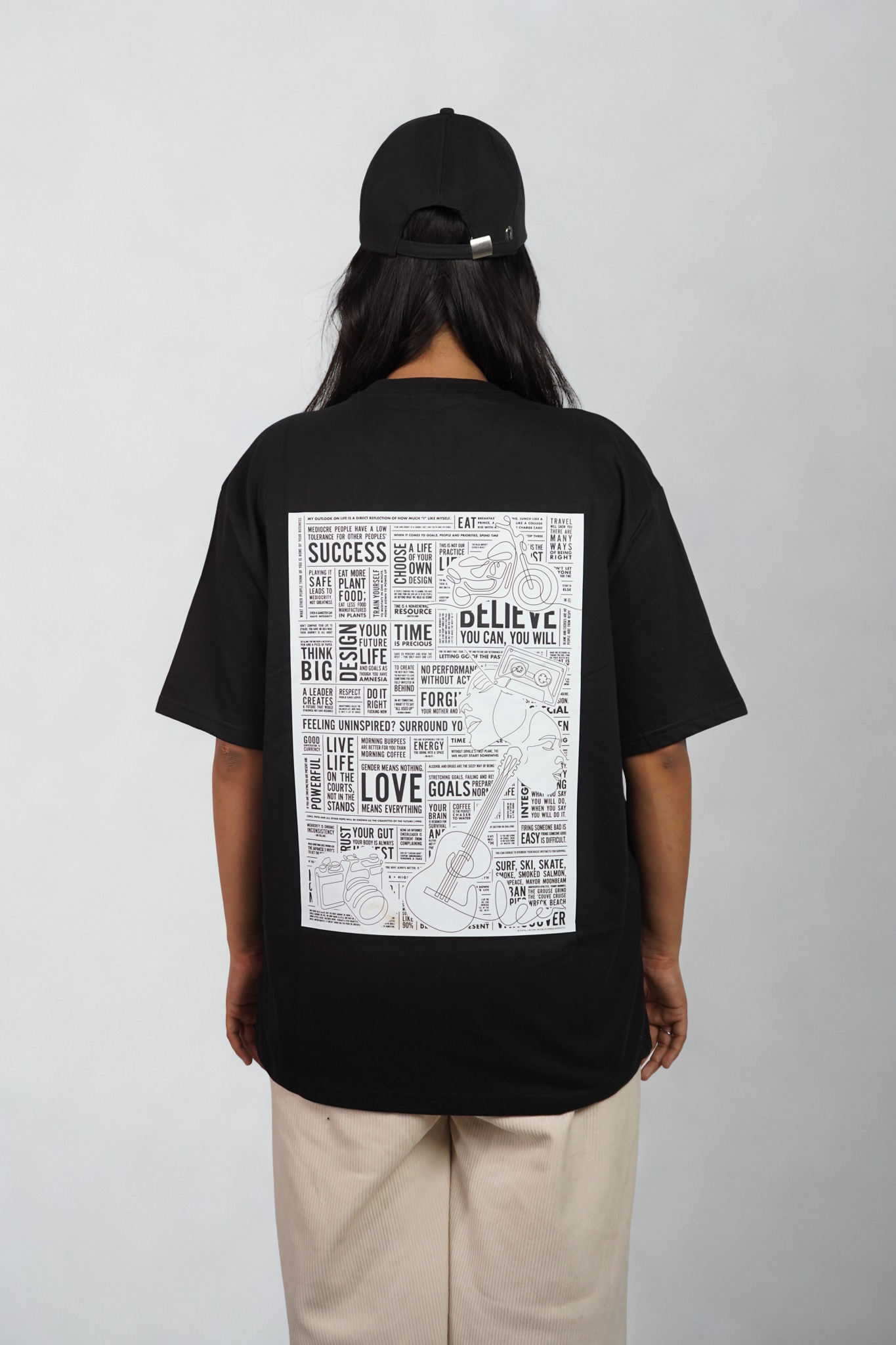 Ink and Cotton DTF Over Size Black T-shirt (Unisex)