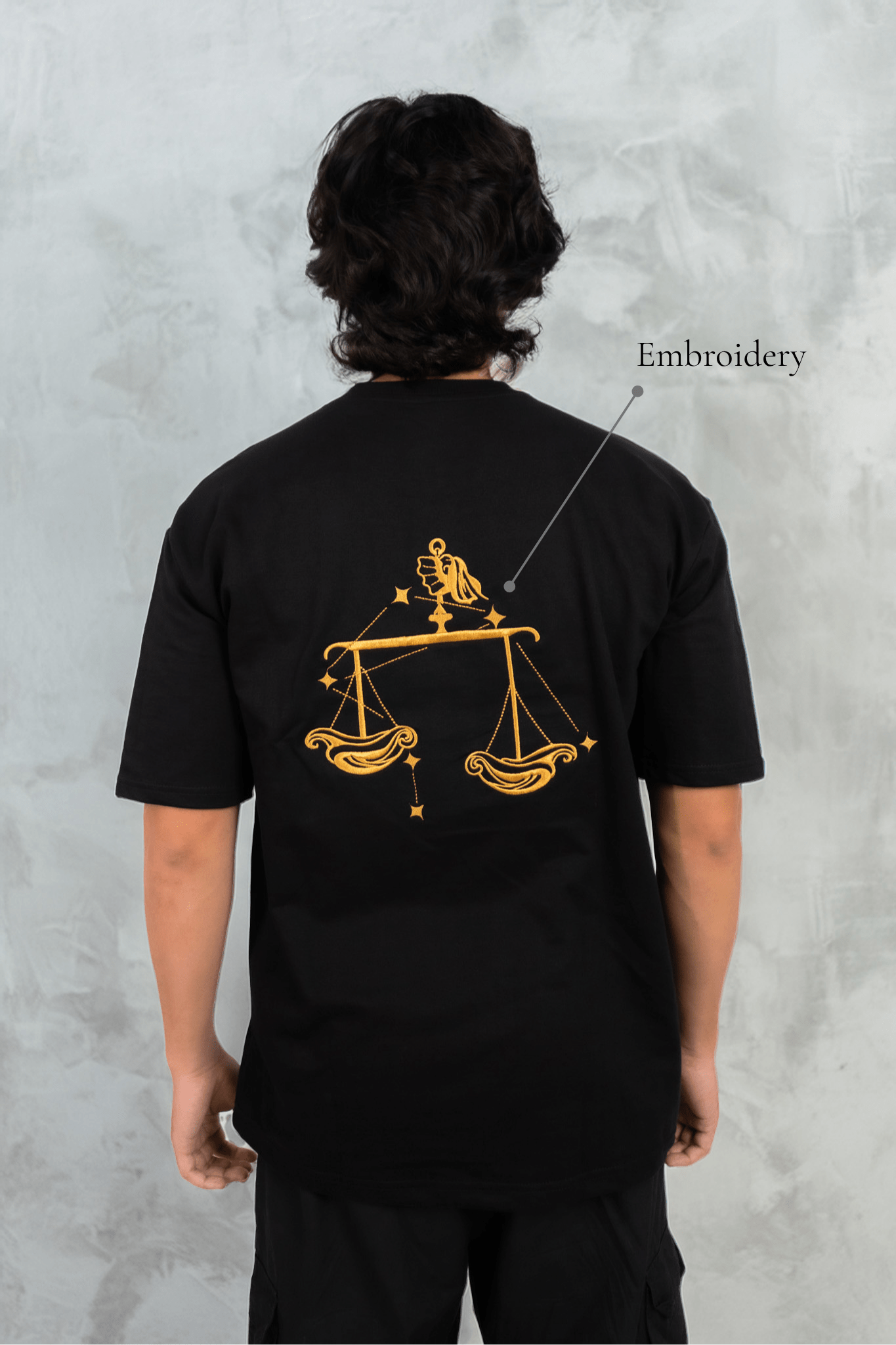 Libra (Libra themed Embroidered oversize t-shirt, unisex) - Albin FashionT-shirtAlbin Fashion