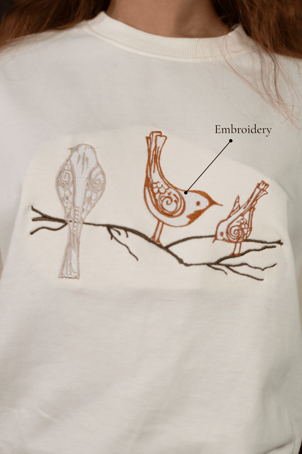 Wings of White Embroidered Over Size Off White T-shirt (Unisex) - Albin FashionT-shirtAlbin Fashion