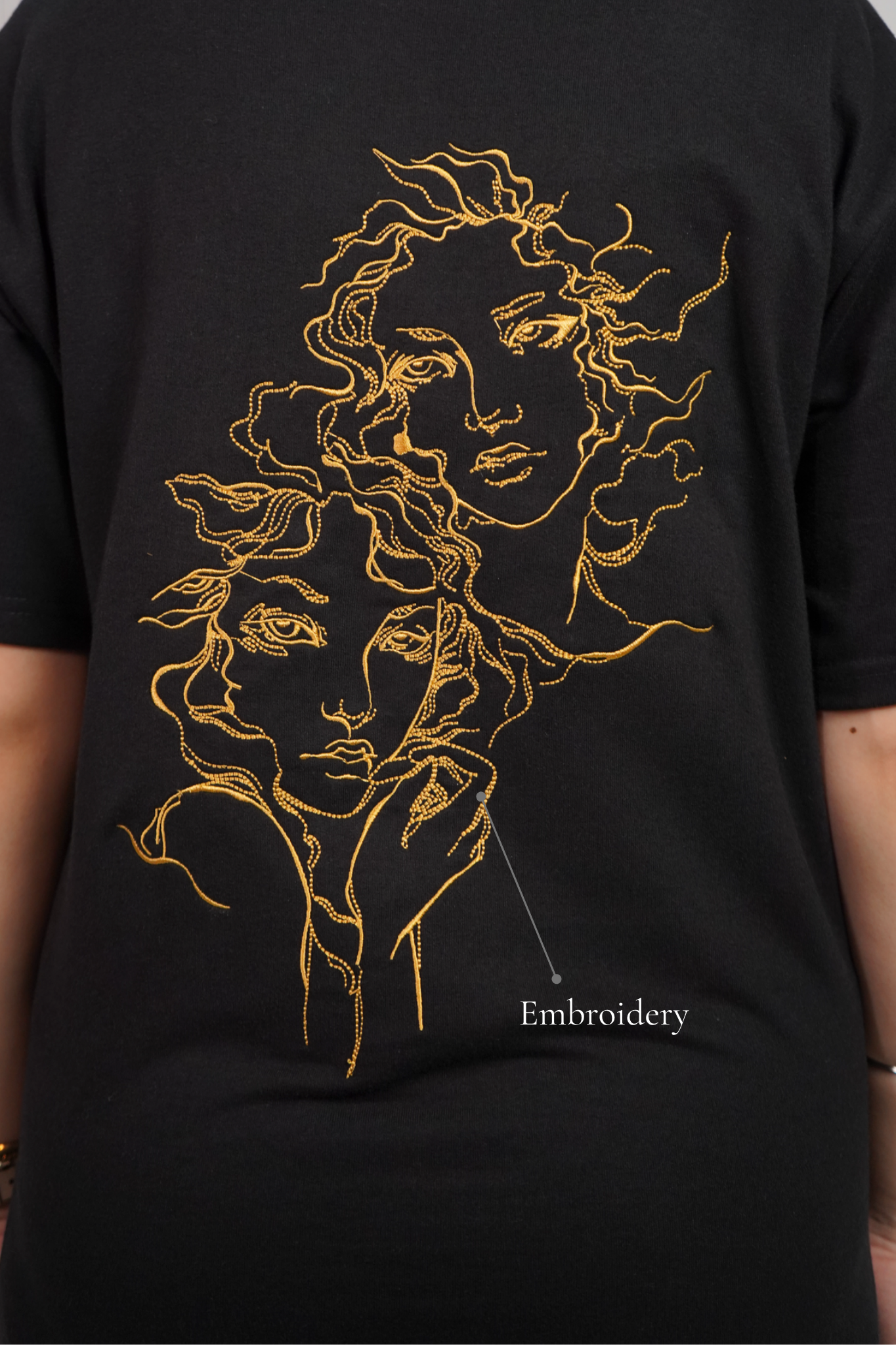 Gemini (Gemini themed Embroidered oversize t-shirt, unisex)