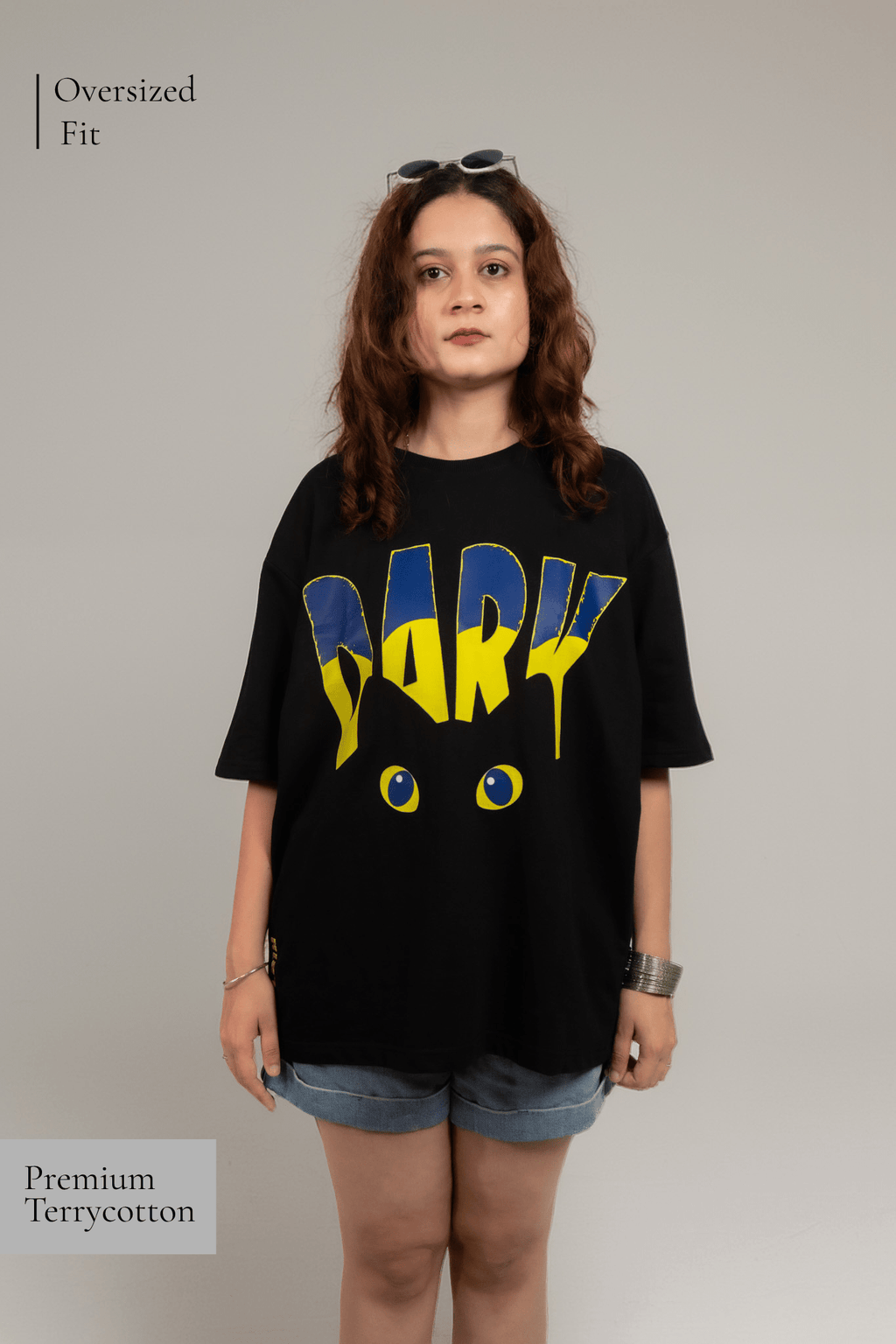 Dark Vision DTF Over Size Black T-shirt (Unisex) - Albin FashionT-shirtAlbin Fashion