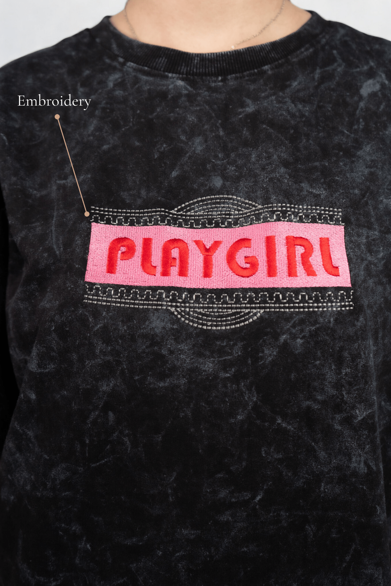 Play Girl Embroidered Over Size T-shirt (Unisex) - Albin FashionT-shirtAlbin Fashion