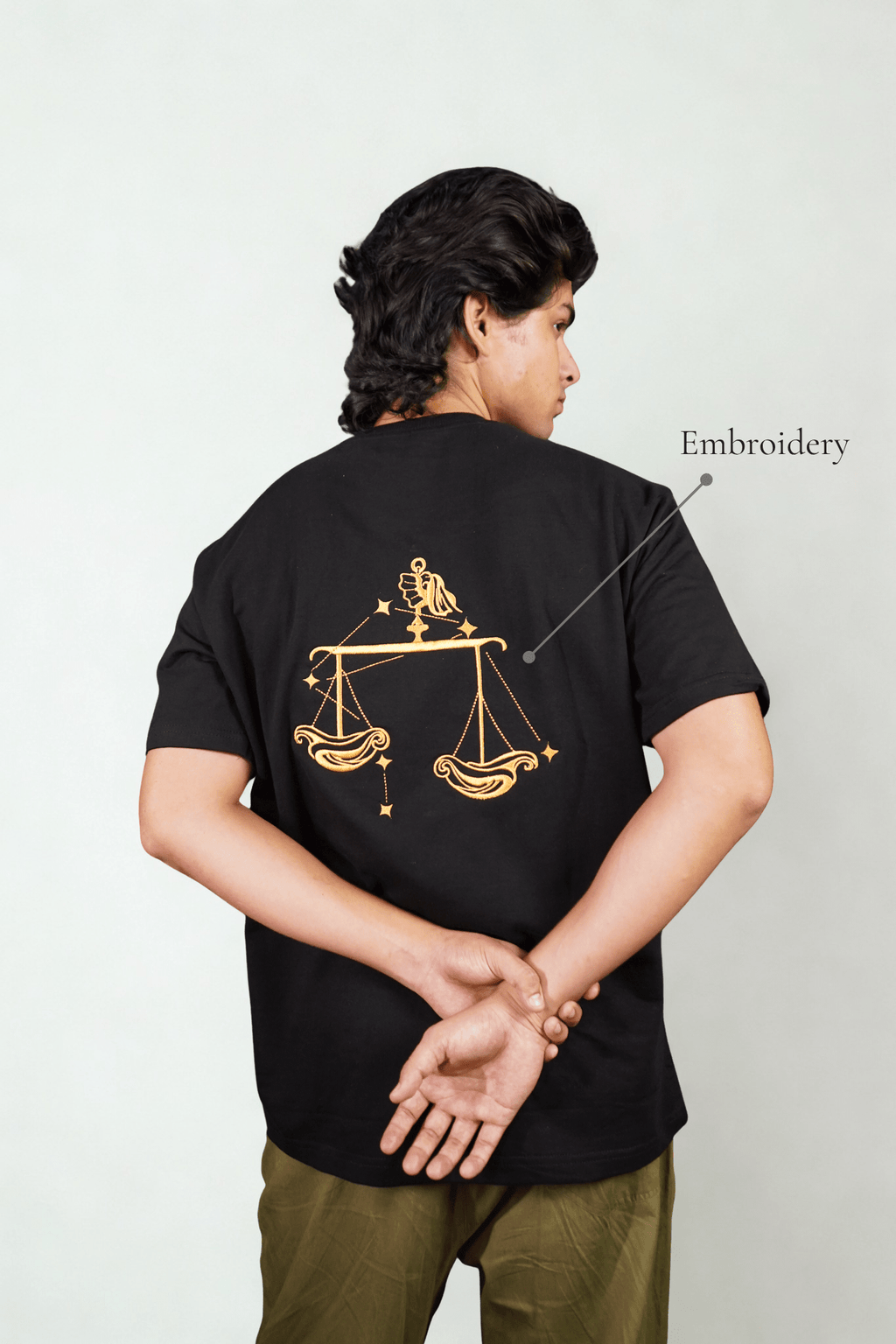 Libra (Libra themed Embroidered oversize t-shirt, unisex) - Albin FashionT-shirtAlbin Fashion