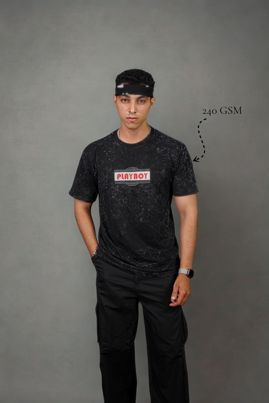 Play Boy Embroidered Over Size T-shirt (Unisex)