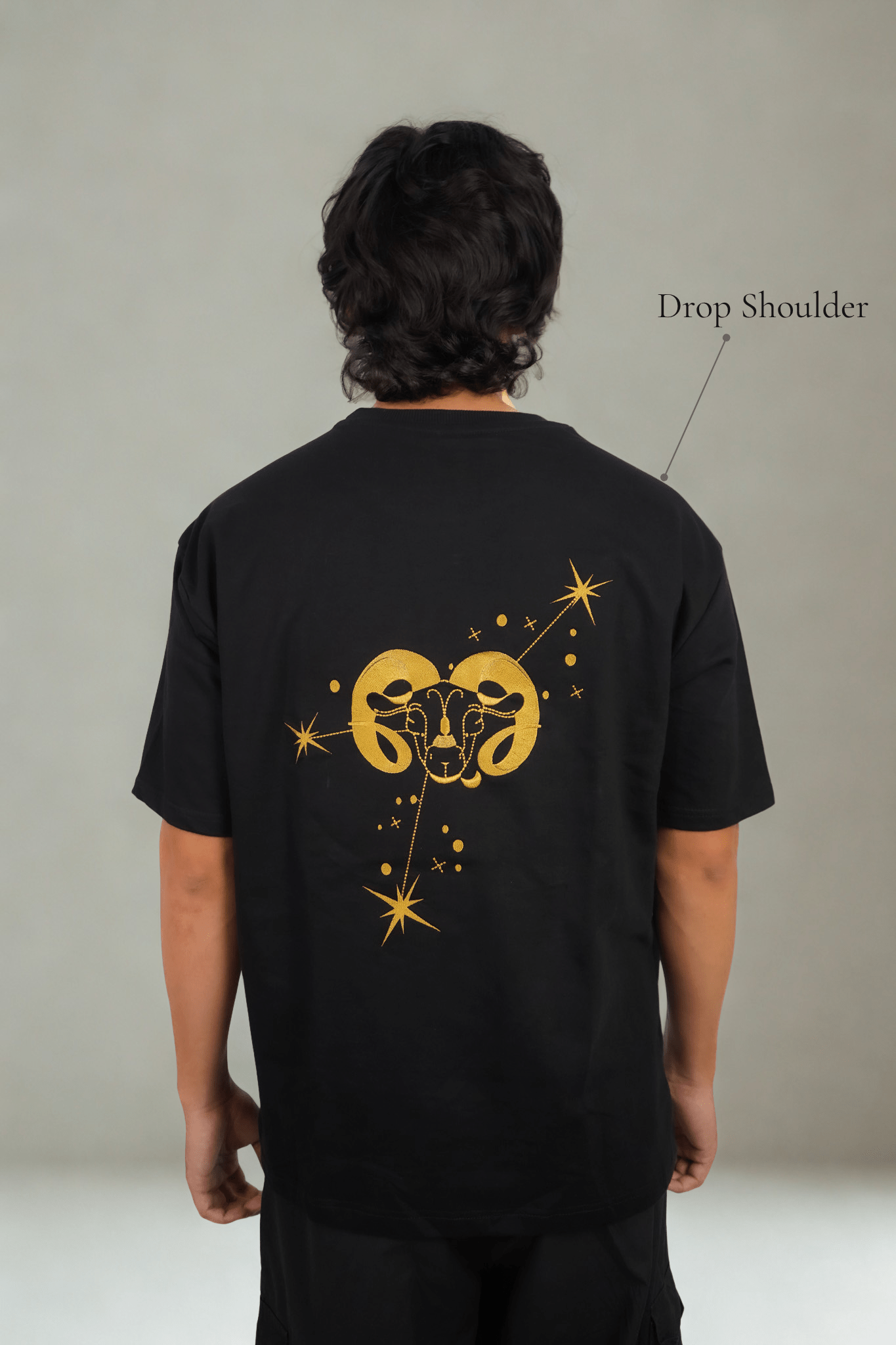 Aries (Aries themed Embroidered oversize t-shirt, unisex) - Albin FashionT-shirtAlbin Fashion