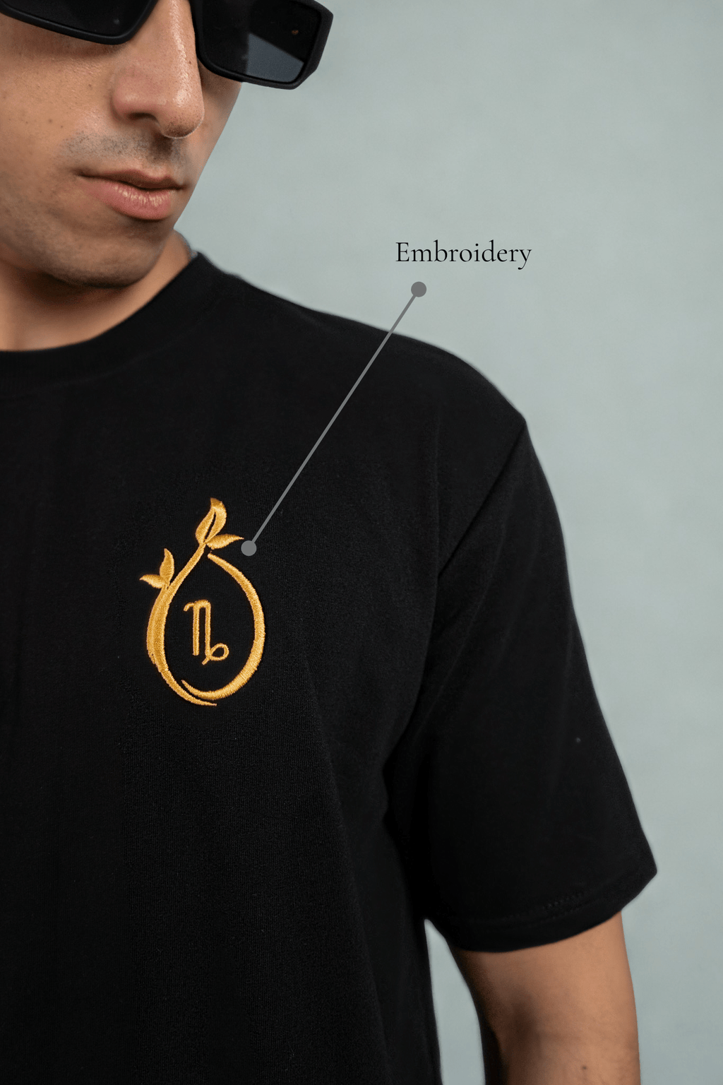 Capricorn (Capricorn themed Embroidered oversize t-shirt, unisex) - Albin FashionT-shirtAlbin Fashion