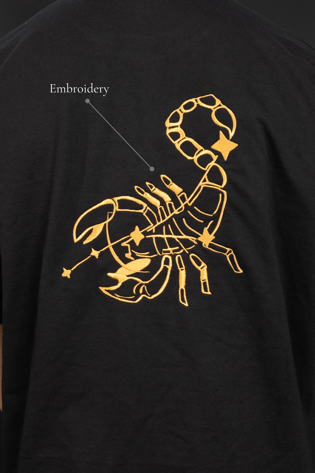 Scorpio (Scorpio themed Embroidered oversize t-shirt, unisex) - Albin FashionT-shirtAlbin Fashion