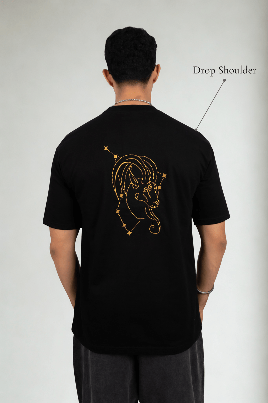 Capricorn (Capricorn themed Embroidered oversize t-shirt, unisex) - Albin FashionT-shirtAlbin Fashion