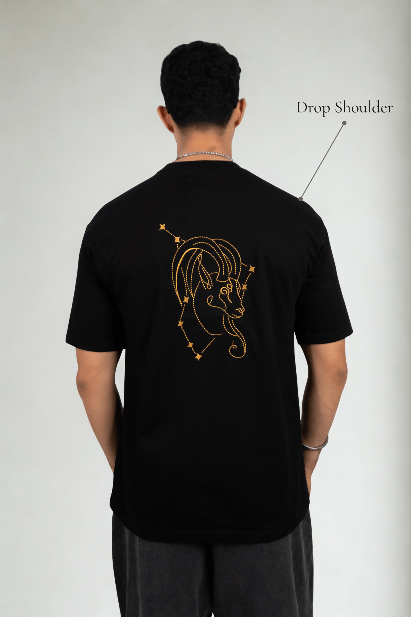 Capricorn (Capricorn themed Embroidered oversize t-shirt, unisex) - Albin FashionT-shirtAlbin Fashion