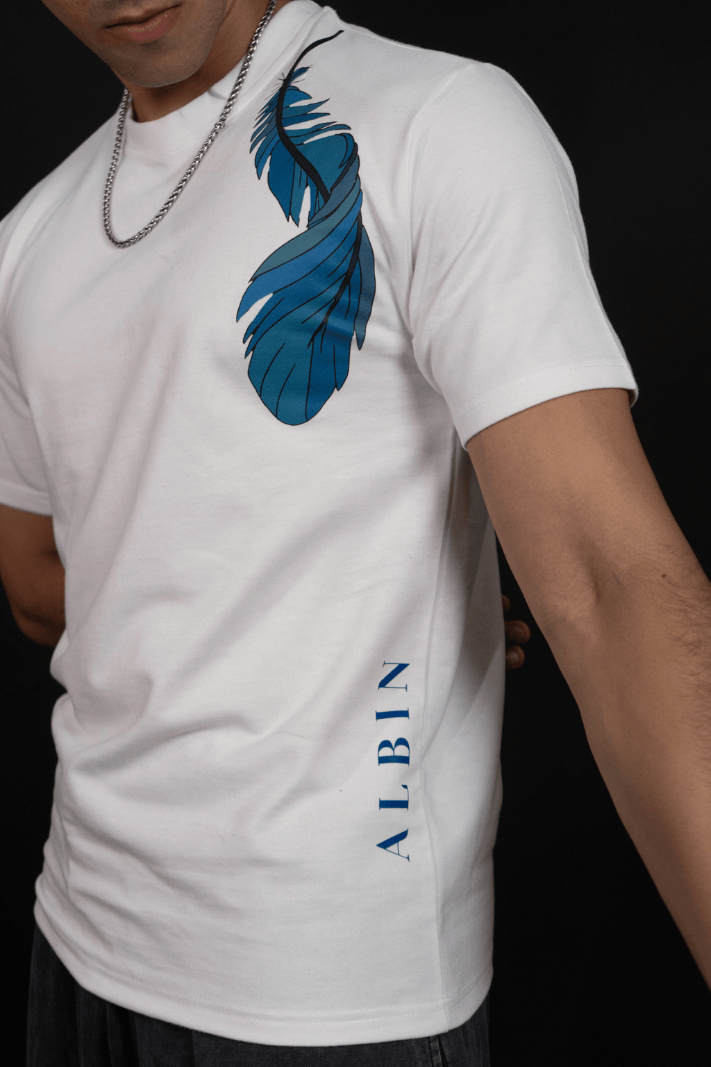 Feather Fall DTF Over Size White T-shirt (Unisex) - Albin FashionT-shirtAlbin Fashion