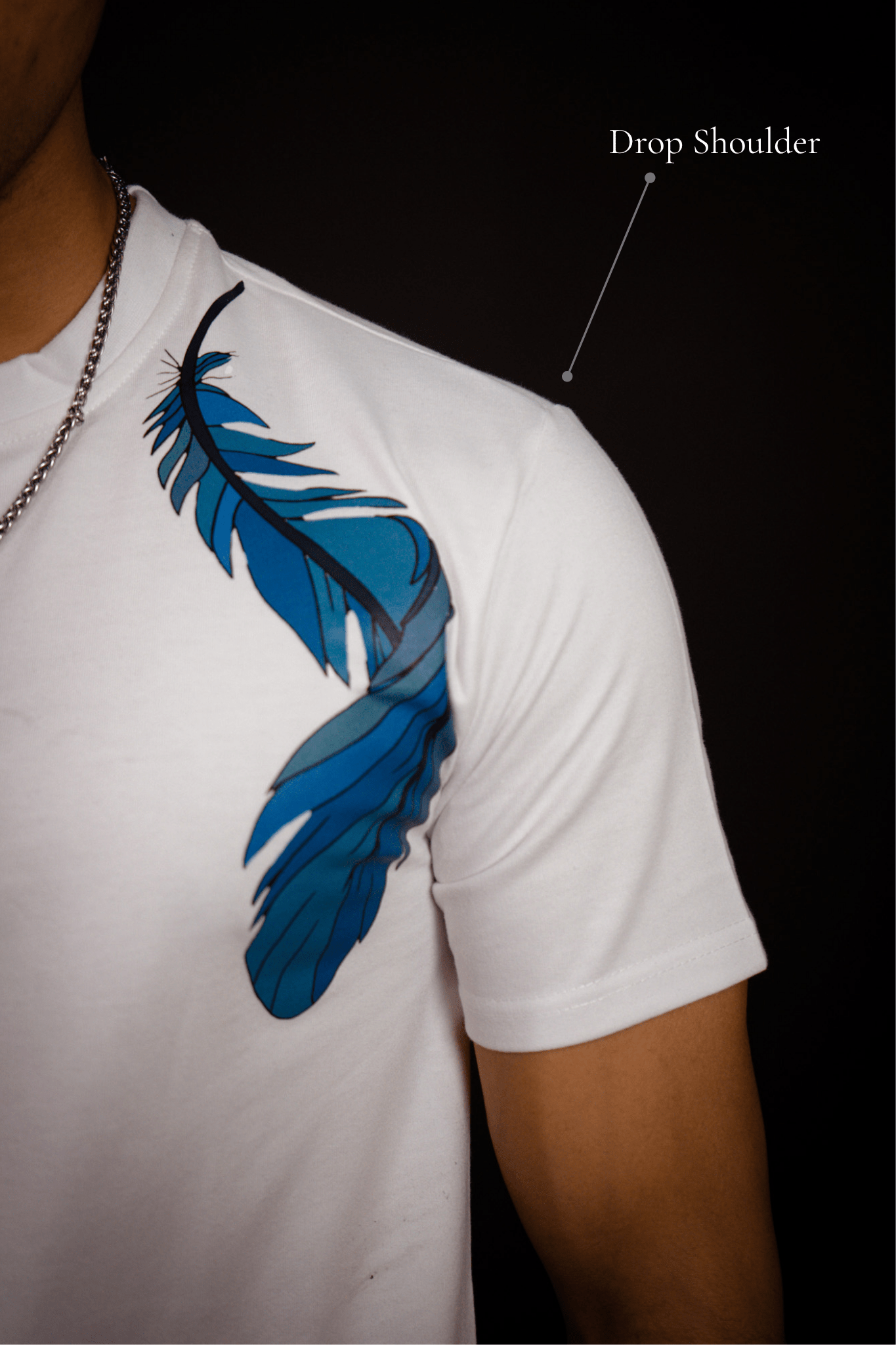 Feather Fall DTF Over Size White T-shirt (Unisex) - Albin FashionT-shirtAlbin Fashion