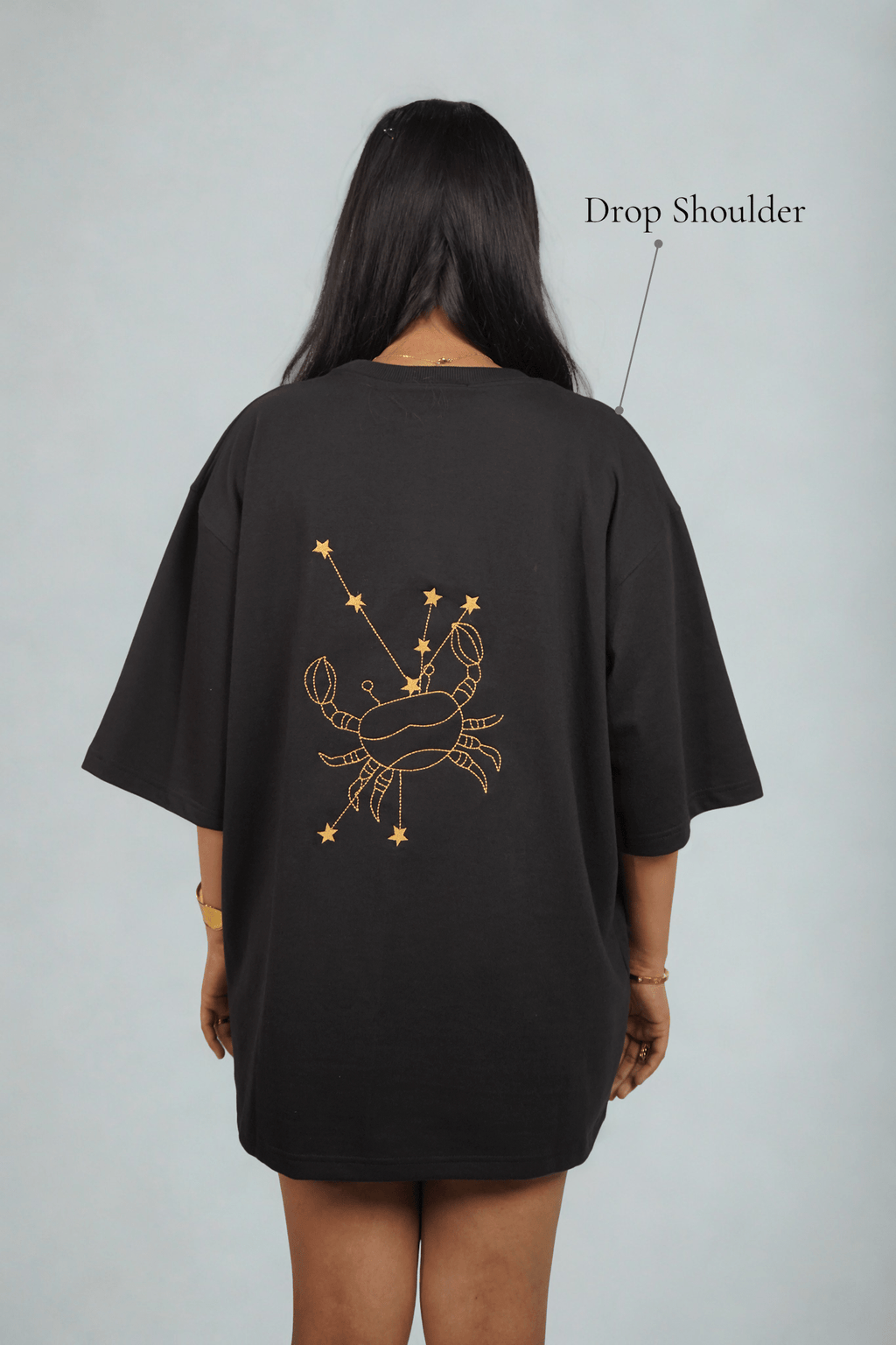 Cancer (Cancer themed Embroidered oversize t-shirt, unisex) - Albin FashionT-shirtAlbin Fashion
