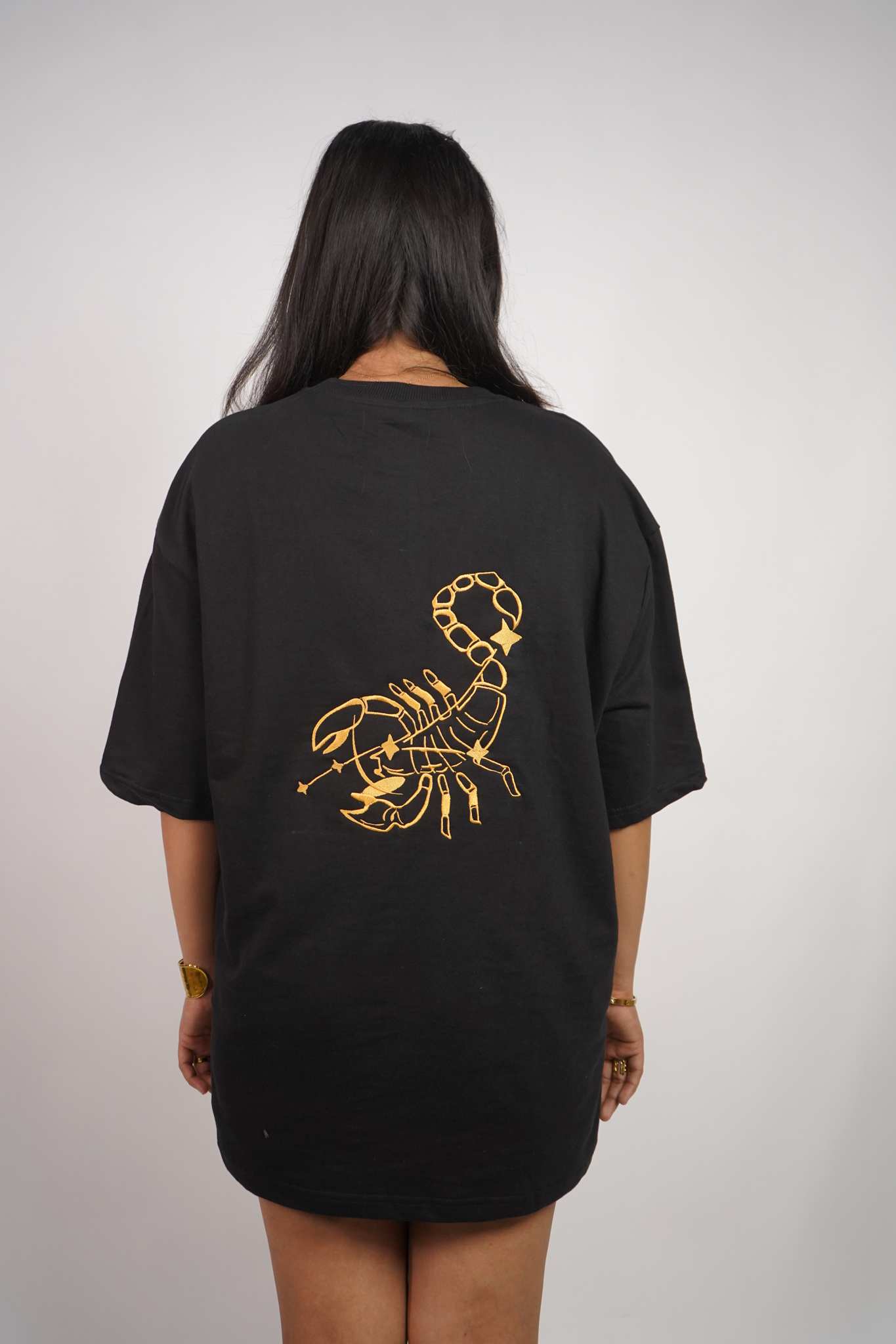 Scorpio (Scorpio themed Embroidered oversize t-shirt, unisex)