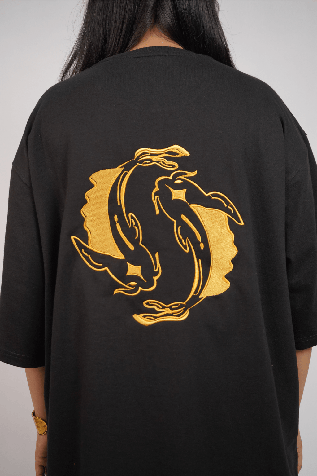 Pisces (Pisces themed Embroidered oversize t-shirt, unisex) - Albin FashionT-shirtAlbin Fashion