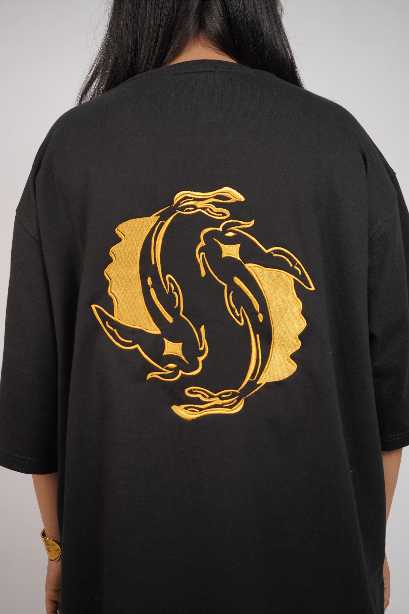 Pisces (Pisces themed Embroidered oversize t-shirt, unisex) - Albin FashionT-shirtAlbin Fashion