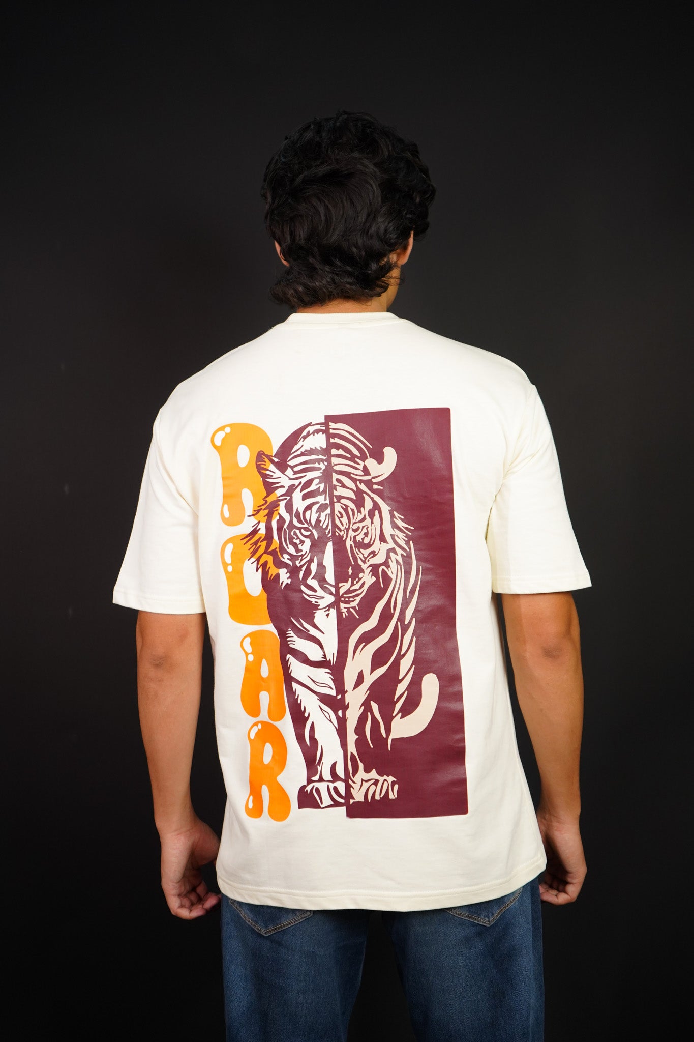 Roar Over Size Off white T-shirt (Unisex) - Albin FashionT-shirtAlbin Fashion
