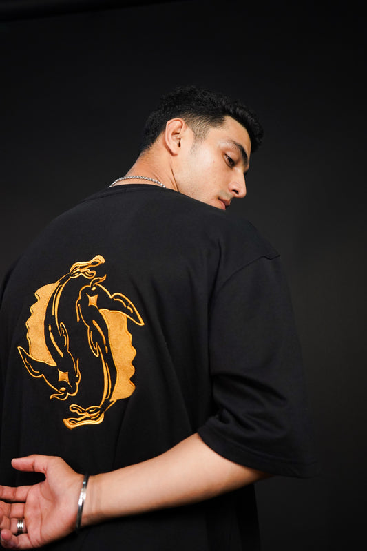 Pisces (Pisces themed Embroidered oversize t-shirt, unisex) - Albin FashionT-shirtAlbin Fashion