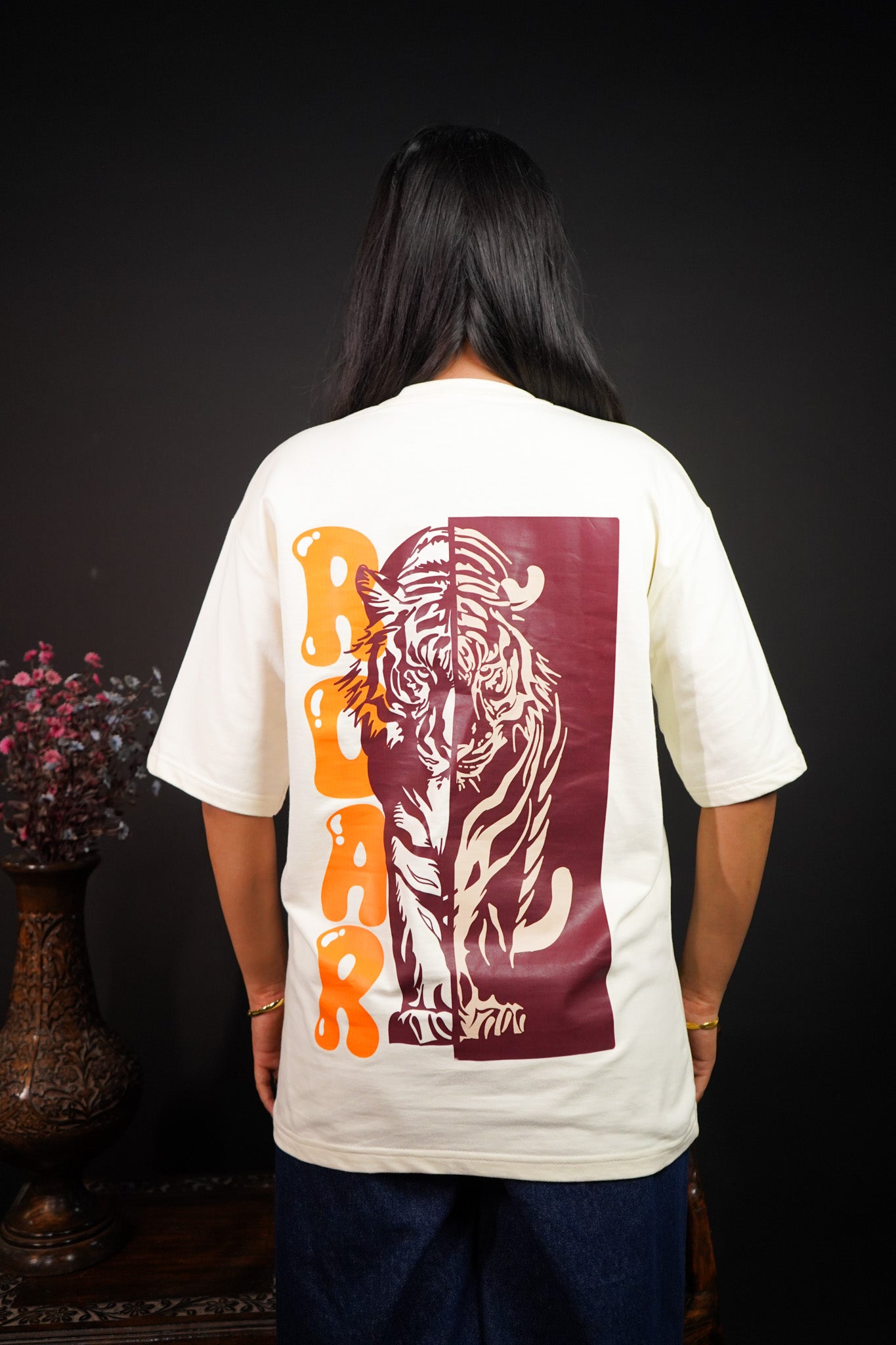 Roar Over Size Off white T-shirt (Unisex) - Albin FashionT-shirtAlbin Fashion
