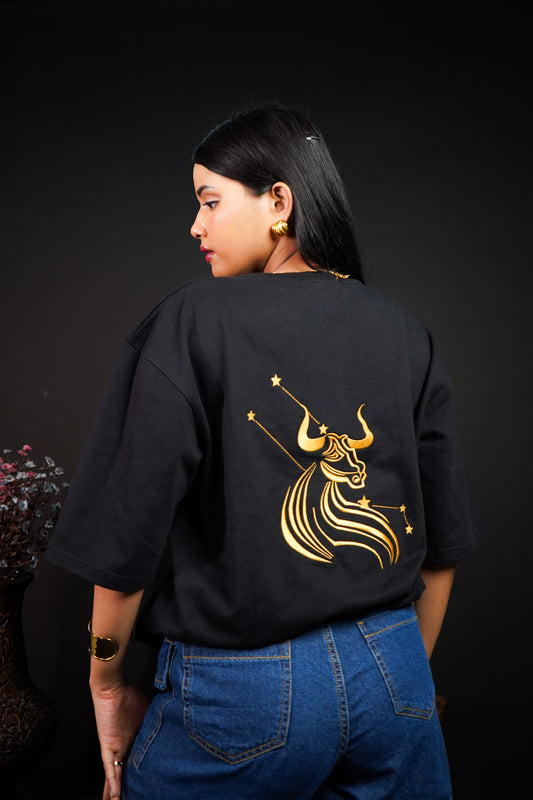 Taurus (Taurus themed Embroidered oversize t-shirt, unisex) - Albin FashionT-shirtAlbin Fashion