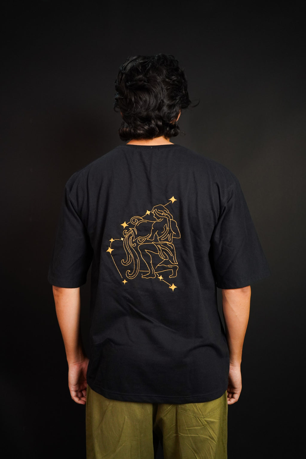 Aquarius (Aquarius themed Embroidered oversize t-shirt, unisex) - Albin FashionT-shirtAlbin Fashion