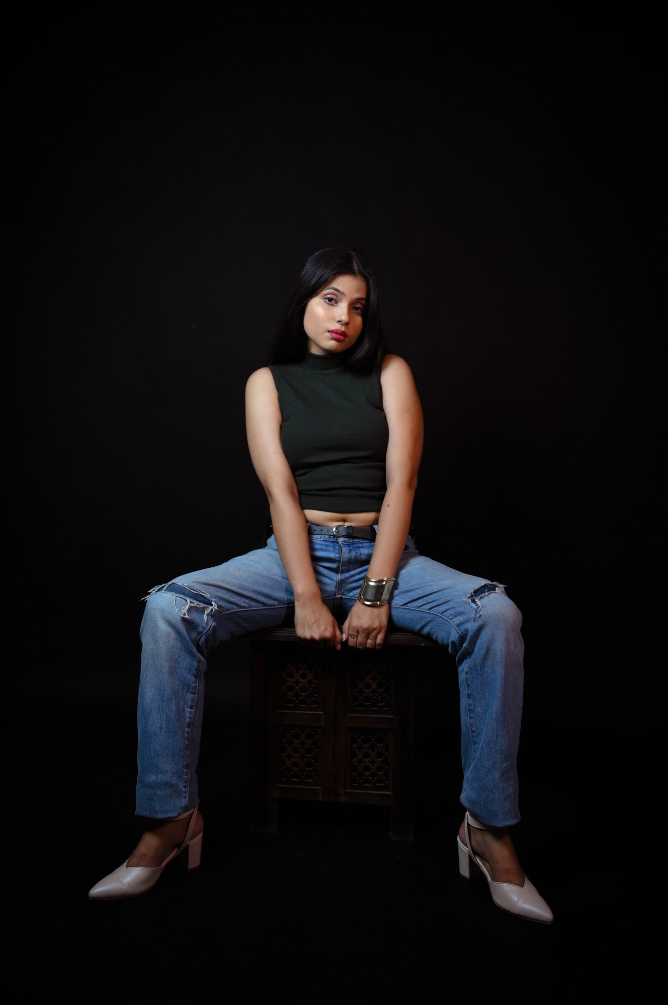 Ivy Neck Crop (Bottle Green) - Albin FashionshirtAlbin Fashion