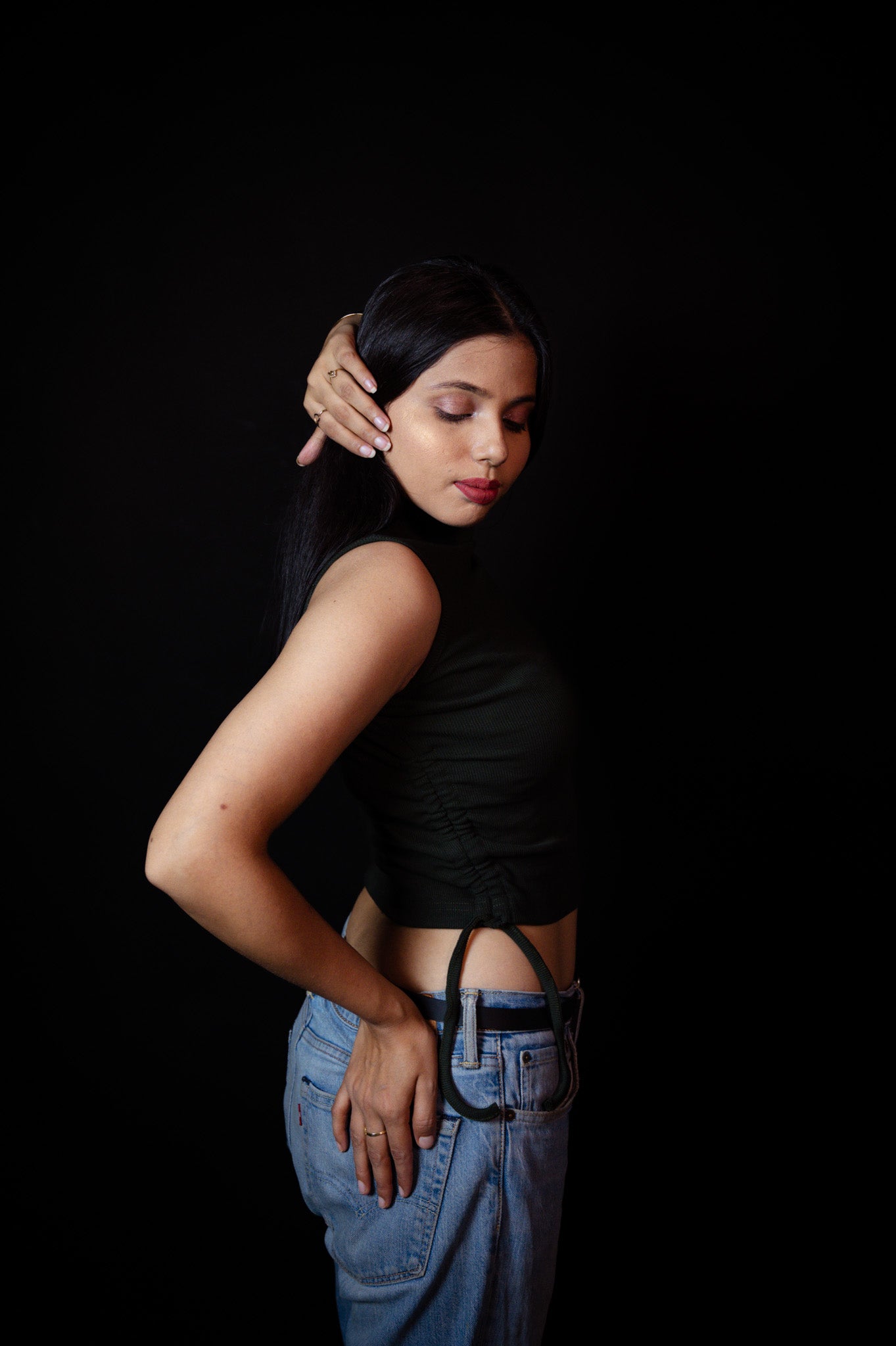 Ivy Neck Crop (Bottle Green) - Albin FashionshirtAlbin Fashion