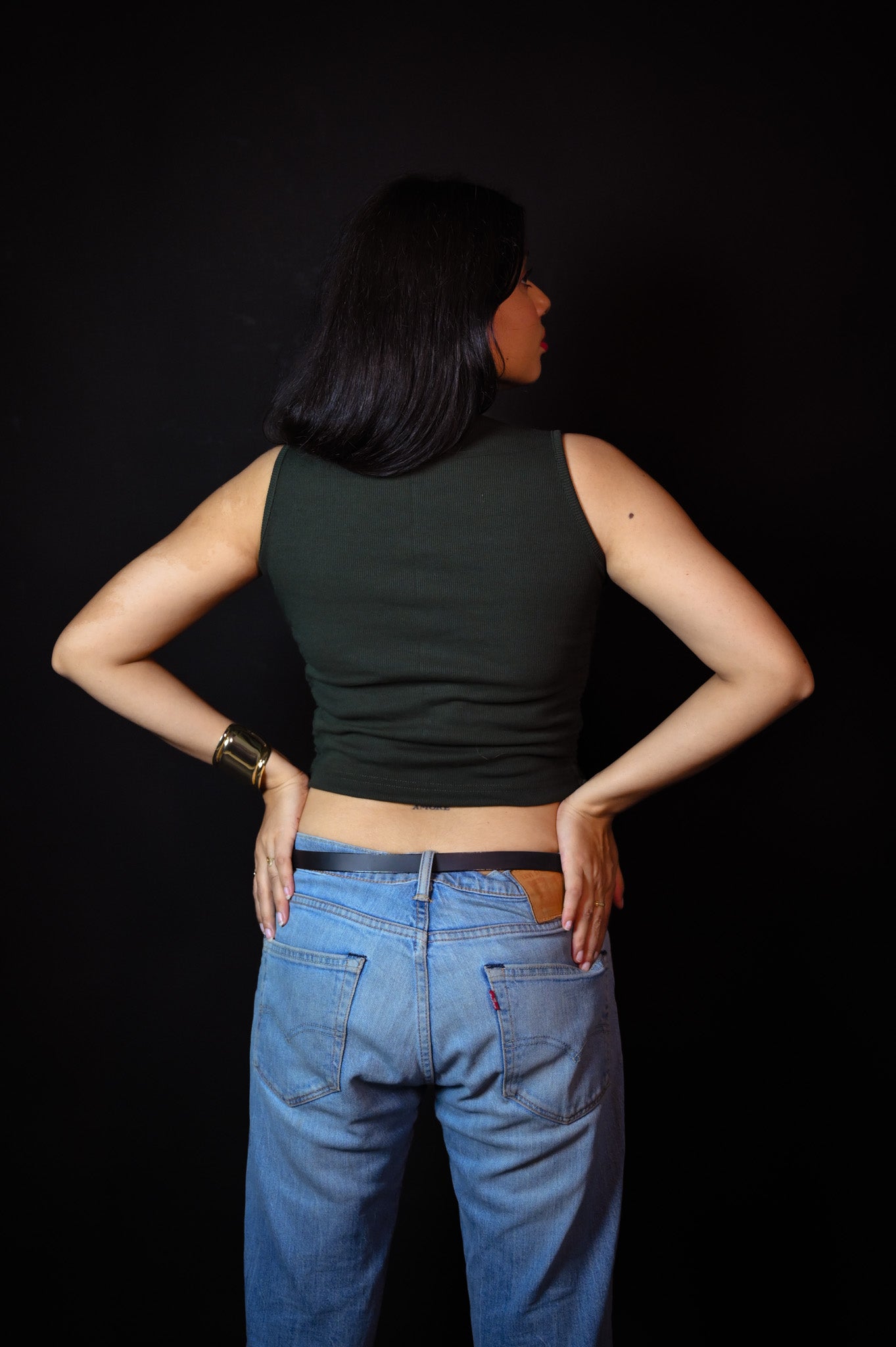 Ivy Neck Crop (Bottle Green) - Albin FashionshirtAlbin Fashion