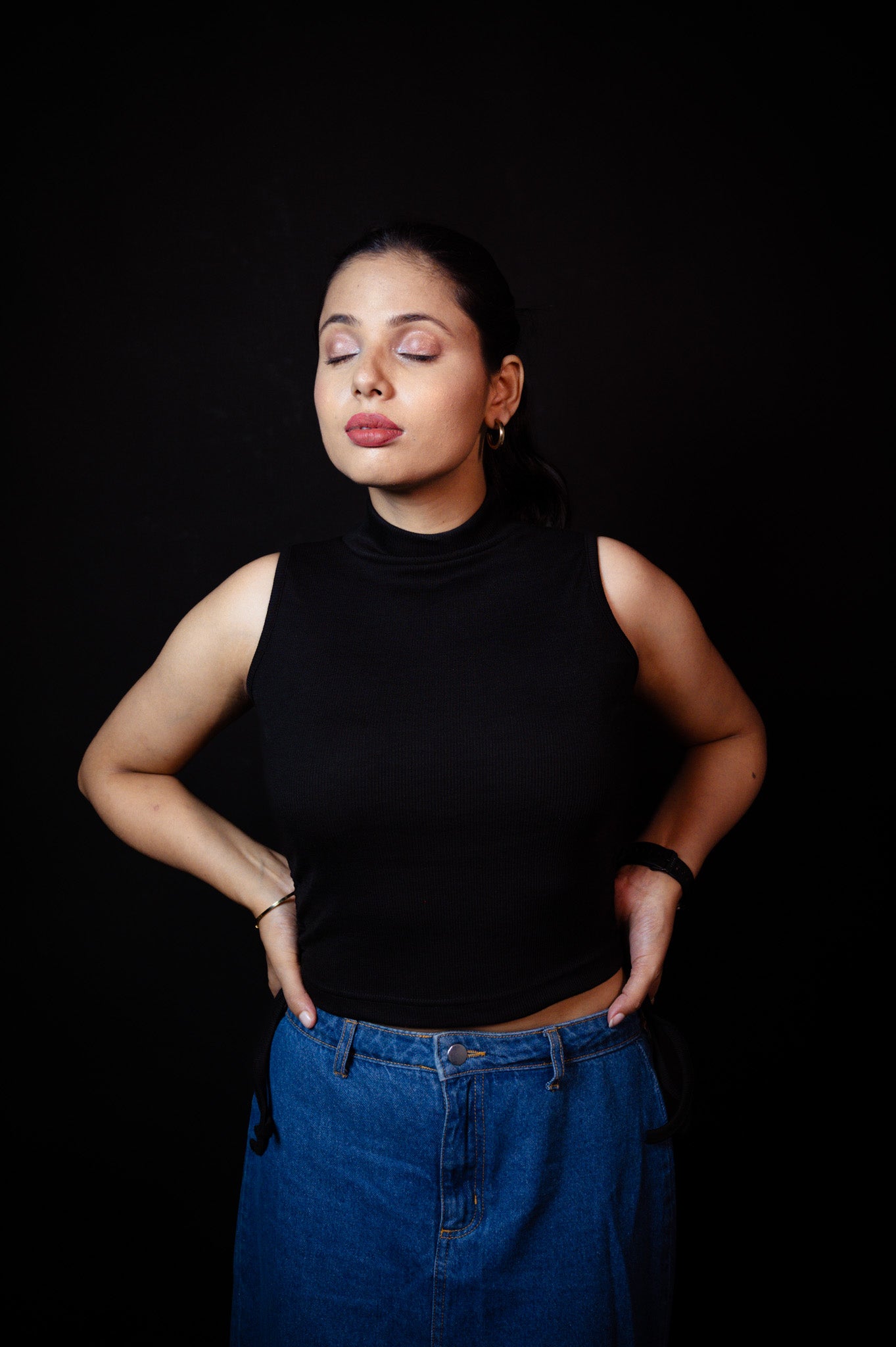 Vogue Turtle Crop (Black) - Albin Fashioncrop topAlbin Fashion