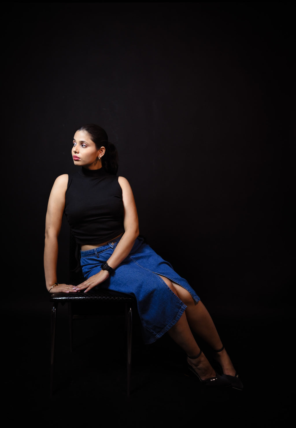 Vogue Turtle Crop (Black) - Albin Fashioncrop topAlbin Fashion