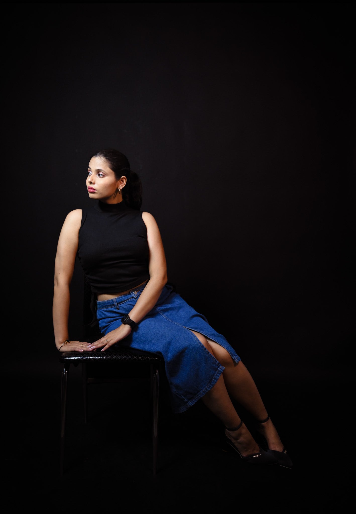 Vogue Turtle Crop (Black) - Albin Fashioncrop topAlbin Fashion