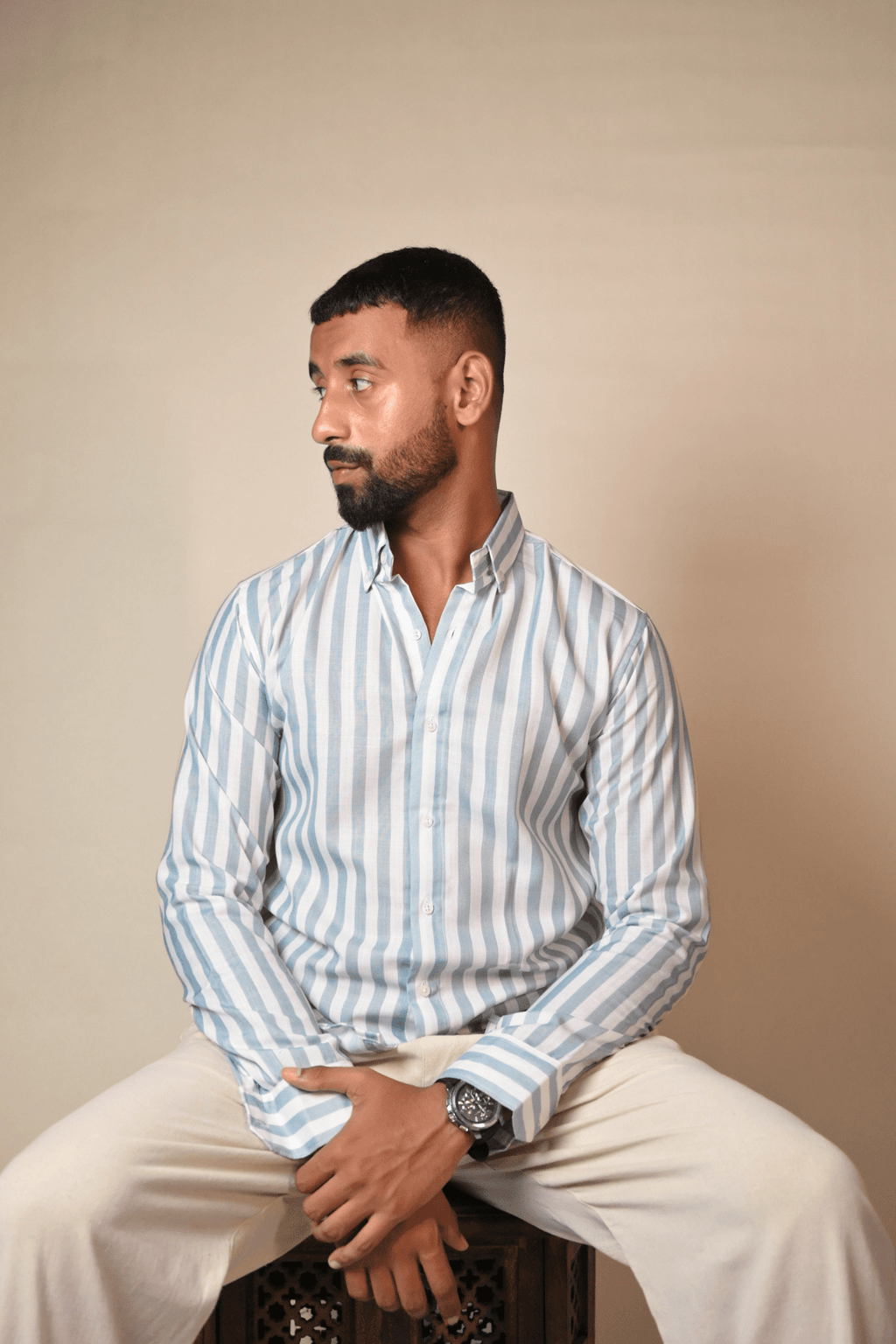 Albin grey Striped Shirt - Albin FashionAlbin Fashion
