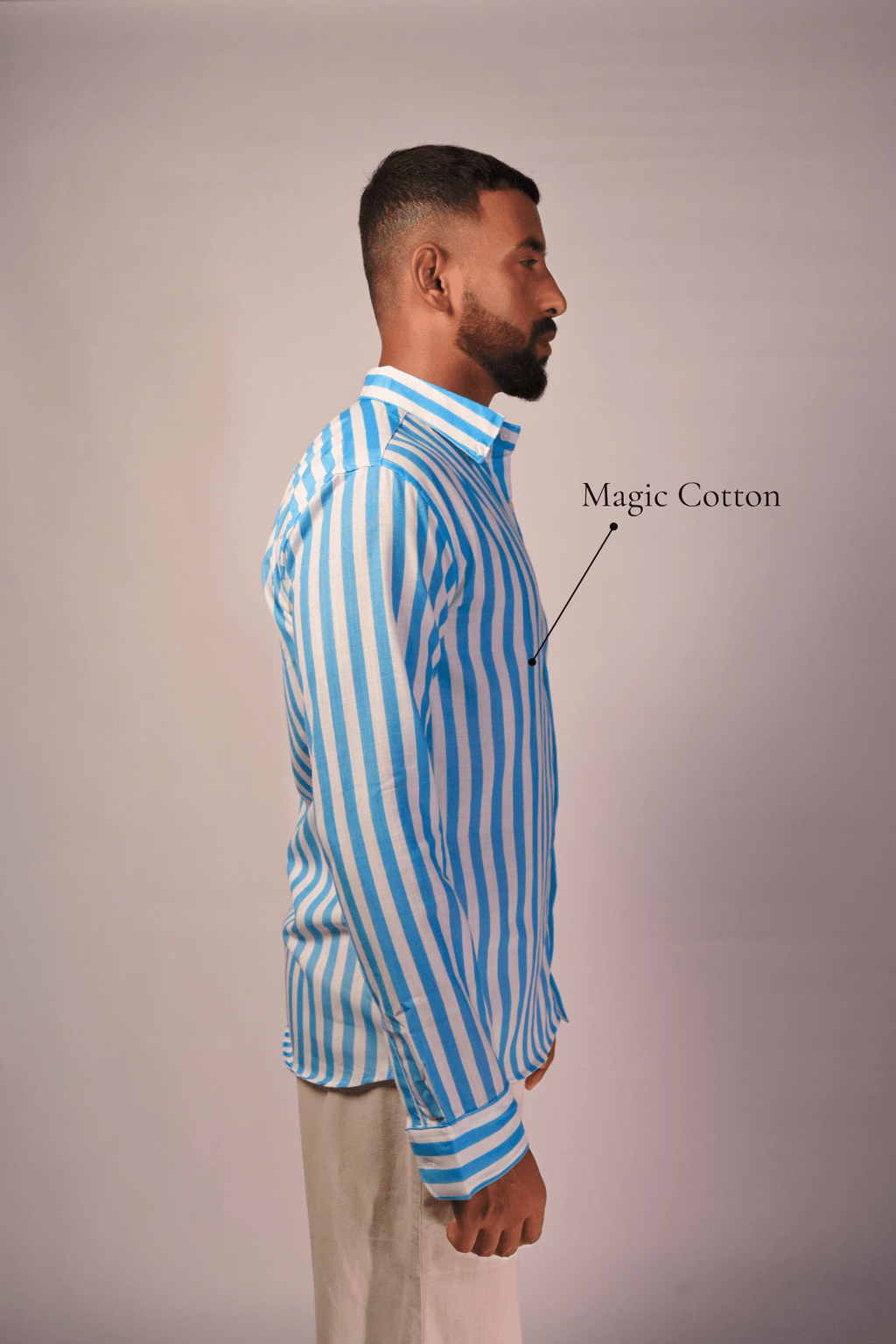 Albin Blue Stripe Shirt - Albin FashionAlbin Fashion