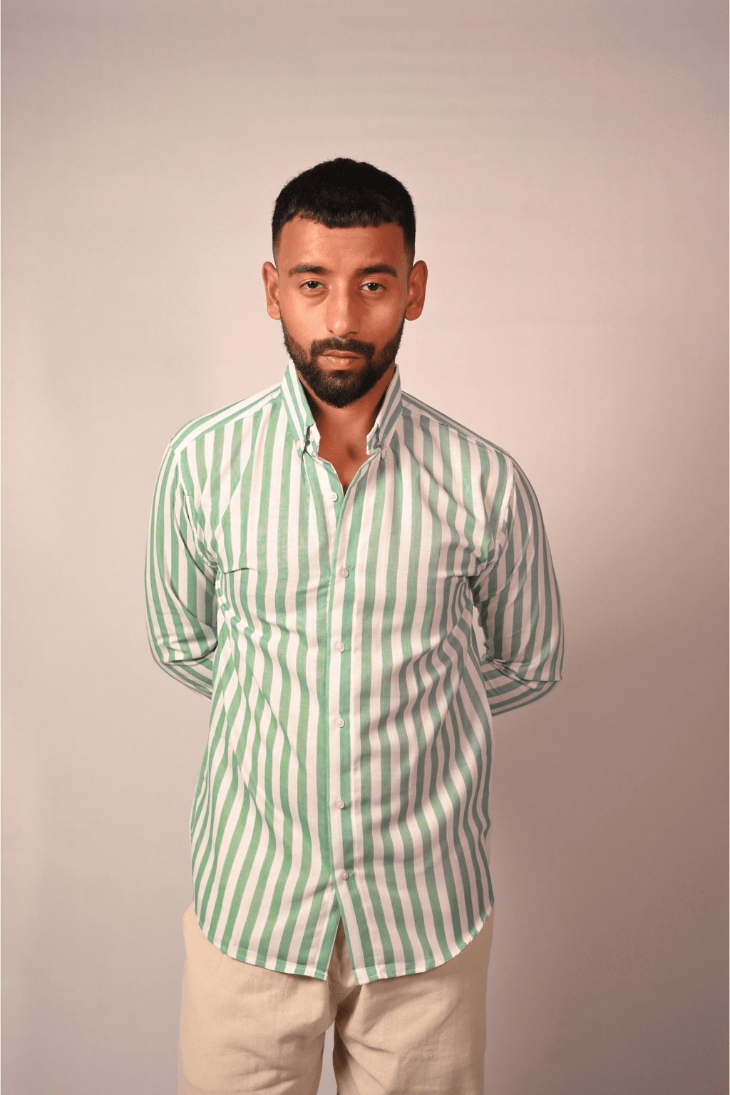 Albin green Striped Shirt - Albin FashionAlbin Fashion