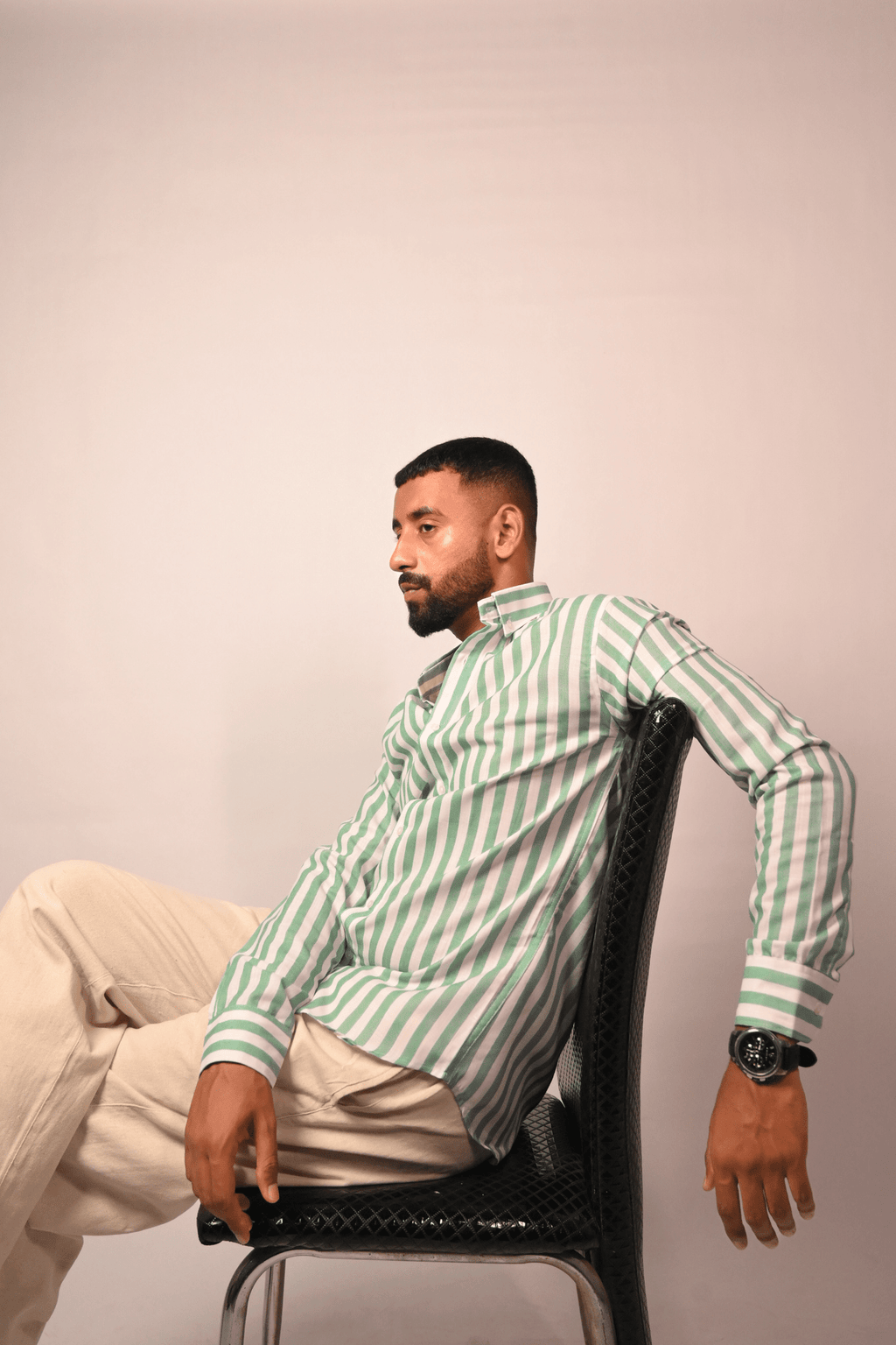 Albin green Striped Shirt - Albin FashionAlbin Fashion