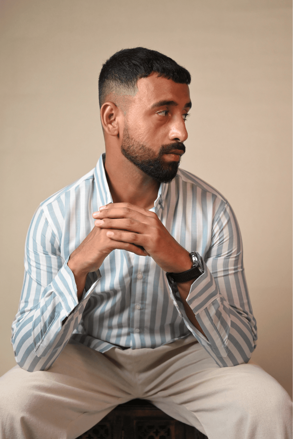 Albin grey Striped Shirt - Albin FashionAlbin Fashion