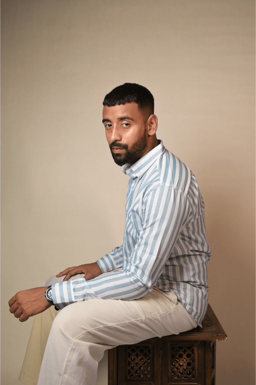 Albin grey Striped Shirt - Albin FashionAlbin Fashion