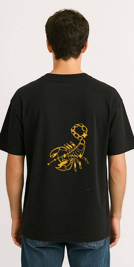 Scorpio (Scorpio themed Embroidered oversize t-shirt, unisex)