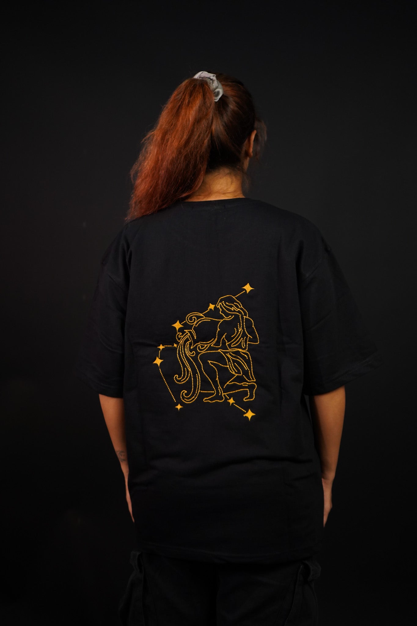 Aquarius (Aquarius themed Embroidered oversize t-shirt, unisex) - Albin FashionT-shirtAlbin Fashion