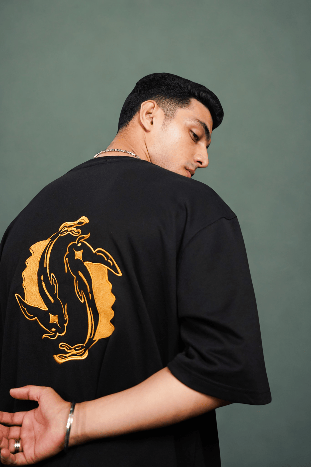 Pisces (Pisces themed Embroidered oversize t-shirt, unisex) - Albin FashionT-shirtAlbin Fashion